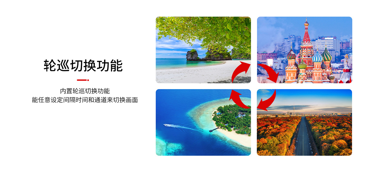 麦森特插卡式一体拼接处理器内置轮询切换功能