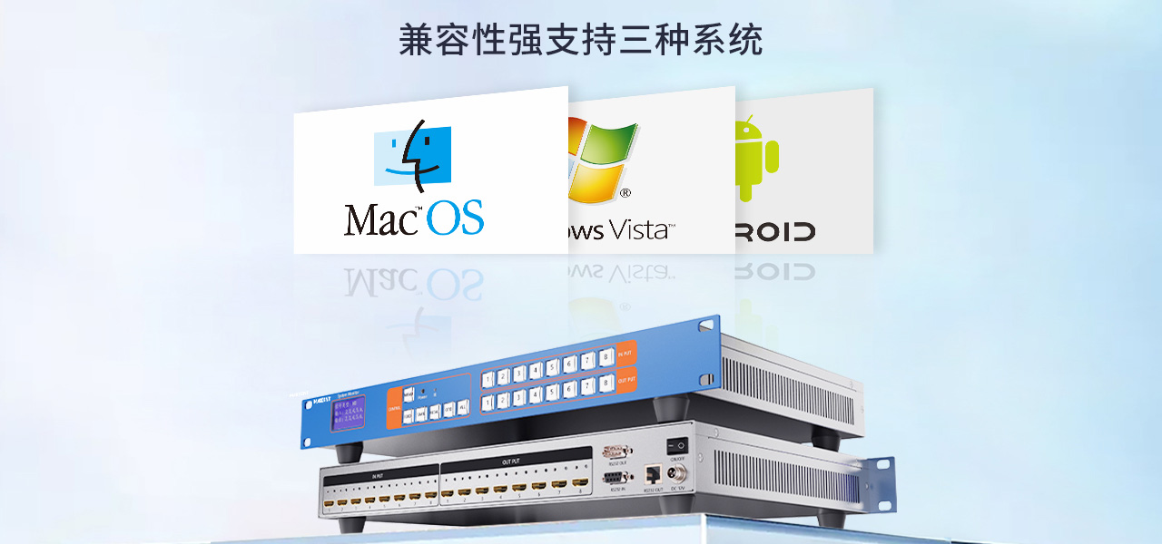 麦森特HDMI一体式矩阵4K带网络控制卡兼容各种操作系统